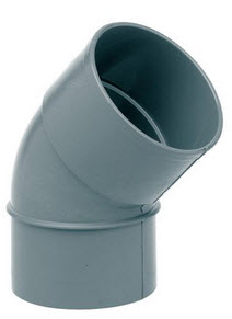 Recambio CODO45º PVC 40mm GRIS