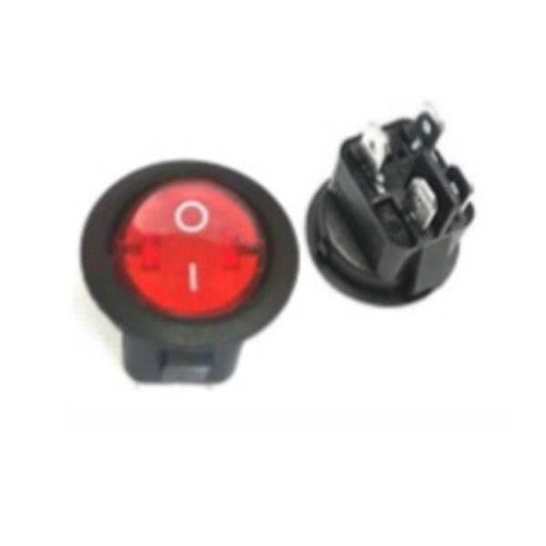 Recambio INTERRUPTOR LUMINOSO ROJO 20mm 6A 250V BIPOLAR 4 FASTO 1,8mm