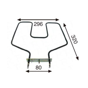 Recambio RESISTENCIA HORNO TEKA 1000W 230V dimensiones 320x296mm