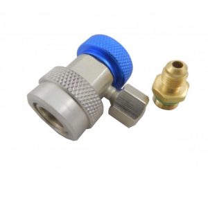 Recambio VALVULA CARGA GAS REFRIGERANTE PARA COCHE 1/4" R134  AZUL BAJA TEMPERATURA