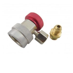 Recambio VALVULA CARGA GAS REFRIGERANTE PARA COCHE 1/4" R134  ROJA ALTA TEMPERATURA